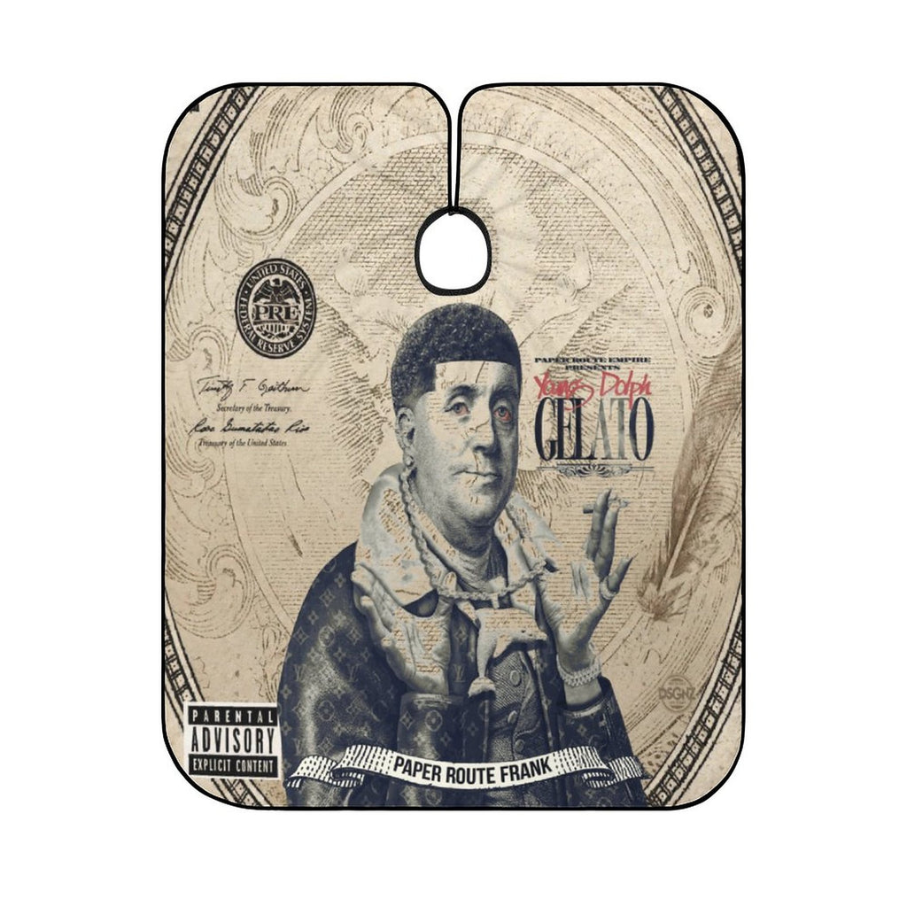Young Dolph Gelato Paper Route Frank Custom Barber Cape