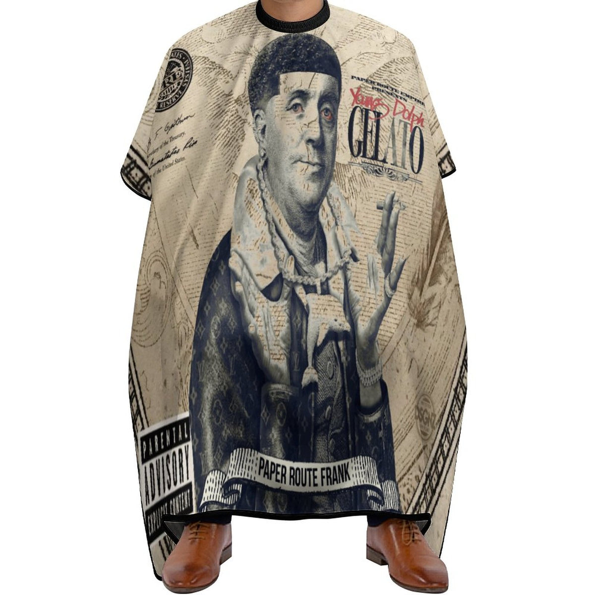 Young Dolph Gelato Paper Route Frank Custom Barber Cape
