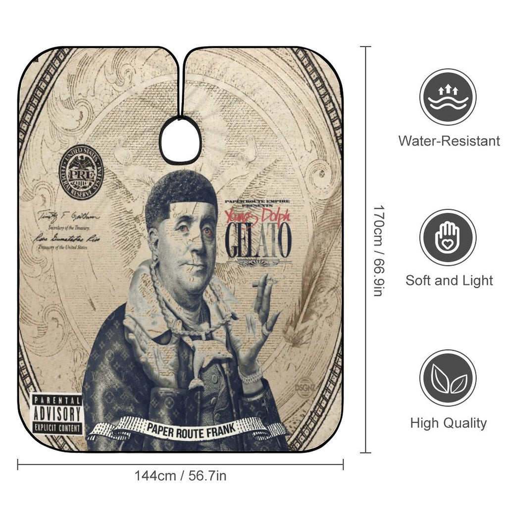Young Dolph Gelato Paper Route Frank Custom Barber Cape